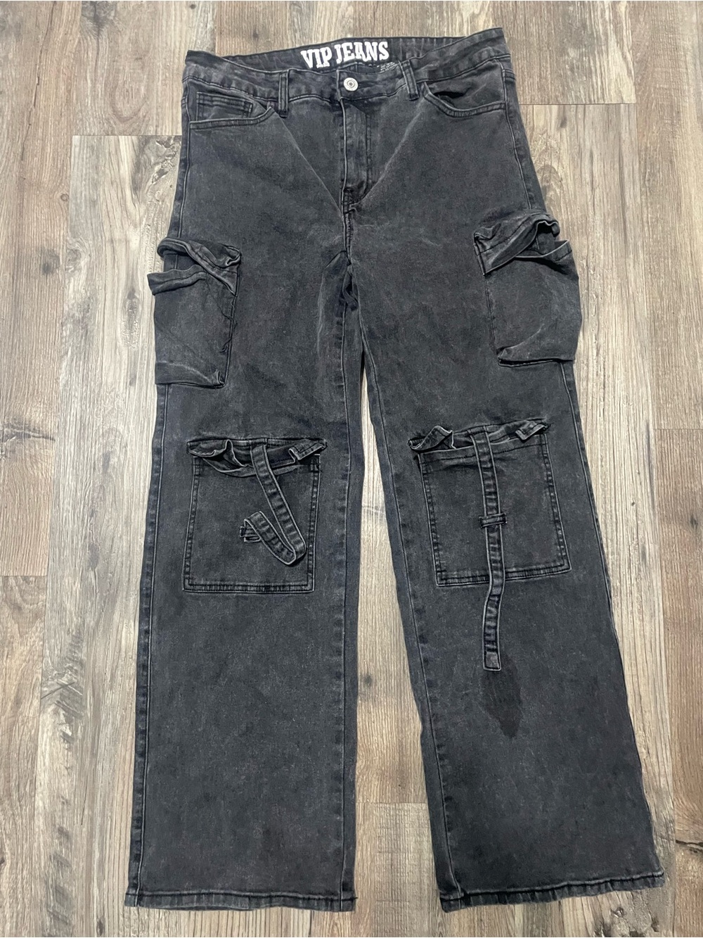 VIP Jeans petite young girl Black Cargo Style Utility Jeans